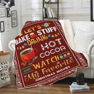 2020 New style 3D Printing Christmas Blanket For Kids Thick Sherpa Fleece blankets Soft Warm Children Cloak Cape Shawl sofa throw blanket