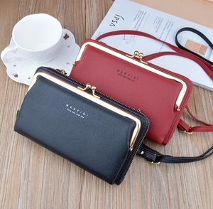 30PCS Women PU Letter Prints Multifunktionell Stor Kapacitet Hasp Zipper Long Wallet