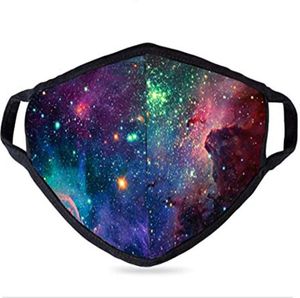 Shark face mask adults teen prints starry sky mouth covers anti dust windproof