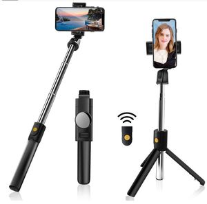 Bluetooth Selfie Stick Fill Light K10-S 70CM Porta telefono pieghevole estensibile con specchietto retrovisore Treppiedi con otturatore wireless K10 K07