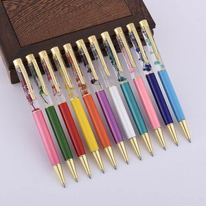 Japan Stationery Pen Christmas Gifts Flower Floating Glitter DIy Kids Dried Small Shell Whelk Crystal Ballpoint Pens