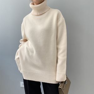 Sweter zimowy 2019 Koreańska wersja solidnego koloru gruby sweter Sweter samowy sweter Alpaca Długi rękaw Y200819