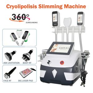 Ny 360 Fat Frysning Slimming Machine Professional Cryotherapy 40K RF Cavitation Lipo Laser Fettavlägsnande