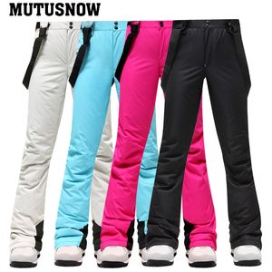 2020 novas calças de esqui de inverno femininas ao ar livre de alta qualidade à prova de vento à prova dwaterproof água quente neve calças de inverno esqui snowboarding marca