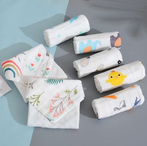 The latest 25X25CM size towel, gauze baby cotton cartoon style face wash children's bubble square, many styles to choose