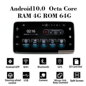 Android10.0 자동차 DVD 플레이어 무선 멀티미디어 Mercedes-Benz Smart Fortwo C453 A453 W453 2015-2018 스테레오 GPS 네비게이션 9 인치 터치 디스플레이 블루투스 WiFi