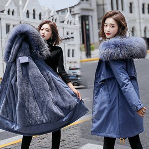 Женский вниз Parkas Зимняя куртка Женщины Плюс Размер 6xL 2021 Толстая Шерстяная Шерстяная Линер Parka Женский Лонг-Пальто Тонкий Теплый Верхний