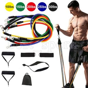 11 pz/set Esercizio Fasce di Resistenza Set Expander Yaga Pull Rope Allenamento in Palestra Fascia Fitness Allenamento A Casa Forniture Sportive CYZ2691