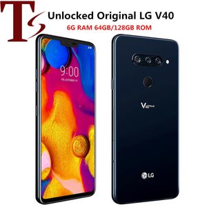 元のLG V40 Thinq電話6.4インチOcta Core 6GB RAM 64/128GB ROM 5カメラAndroid 4G LTE携帯電話1PC