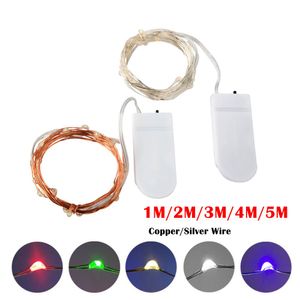 top popular 2M 20 LED Battery Operated LED Copper Wire String Lights for Xmas Garland Party Wedding Decoration Christmas Fairy Lights 2022