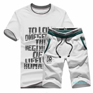 Gorąca sprzedaż Męskie Dres Set Summer Casual Sporting Garnitur Fashio Mężczyźni Spodenki Zestawy Krótkie -Sleeved Active Shirt Shorts Casual