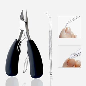Stainless Steel Nail Clipper Cutter Toe Finger Cuticle Plier Manicure Tool set with box for Thick Ingrown Toenails Fingernail 1pcs