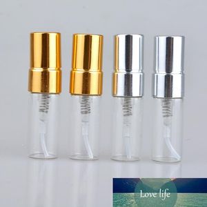Bottiglia di profumo in vetro ricaricabile da viaggio con spruzzatore UV Pompa cosmetica Spray Atomizzatore Argento Nero Oro Cap3ML