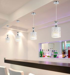 Modern och enkel amerikansk restaurang LED-ljuskrona Light Nordic Single Head Små Hängsmycke Ljus Glas Kreativ Dining Pendant Lamp