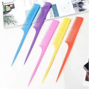 Plastic Cosmetic Hair Comb Candy Colored Pointed Tail Combs Hairdressing Styling Brush Tools Professional Salon Multi Color Option 0 09zm F2