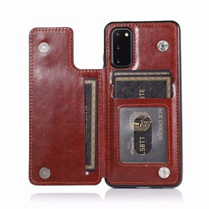 Capa de Couro Retro para Samsung Galaxy Nota 20 Ultra Note10 Caixa de telefone da carteira para Samsung S20 S10 S9Plus S8 Capa com Card Slots