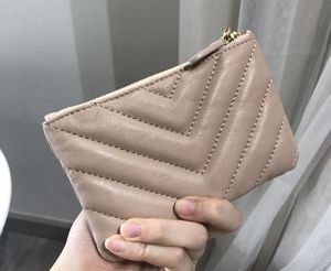 2020 New smog blue V pattern purse short wallet rhombic sheepskin wallet owl hanging zipper card bag purse mini clutch bags wallets