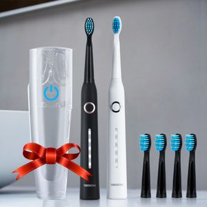 Vip Link Sonic Electric Toothbrush With Travel Box Adult Timer 5 Mode USB Wave Rechargeable Smart Tooth Brushes Replacement Head