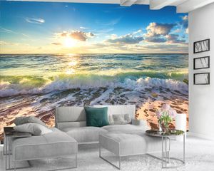 壁の壁紙モダンな3D壁紙美しい波リビングルームの寝室の背景の壁の装飾的な3D壁紙壁紙