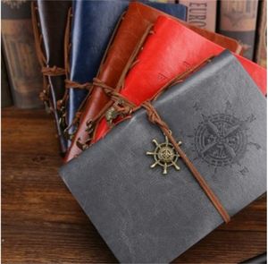 Retro Kraft Papers Nautical Notebook Compass Loose Leaf Bundled Notepads Exquisite Travel Office Multi Colour Rectangle Notebooks 5 6lq G2