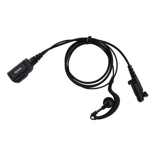 Nero Grande PTT Gancio per L'orecchio Auricolare Microfono per Hytera/HYT Walkie Talkie PD602, PD605, PD680, PD682, PD682G, PD685, X1e, X1p