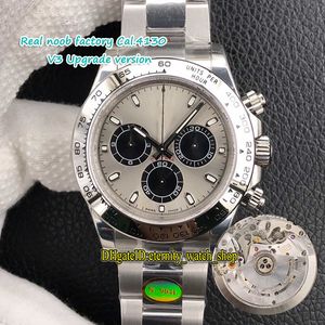 Eternity Gerçek NF V3 Süper Sürüm 904L Çelik Kılıf CAL.4130 NF4130 Chronograph Otomatik Gri Arama Erkek İzle 116509 116500 Kronometre Saatler