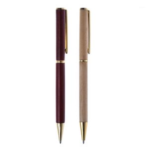أقلام حبر جاف Zhuting جودة عالية الخشب القلم المعادن الحبر الأسود مدرسة طالب مكتب الكتابة مكتب الكتابة 1