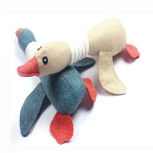 Cartoon Creative Wild Goose Giocattoli per cani Sounding Linen Stuffed Squeaking Pet Toy Cute Cat Squeaky