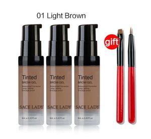 Купить 3 Получить 1 подарок Sace Sace Lady Braow Tint Set Водонепроницаемый Макияж Гель кисть Глаз Крем BreoW Макияж Краска Косметика