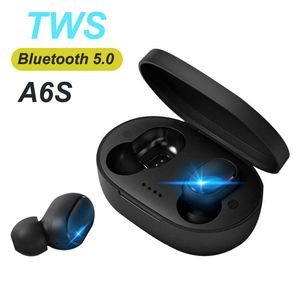 Высокое качество A6s TWS Беспроводная связь Bluetooth 5.0 наушники гарнитура In-Ear Наушники HANDFREE гарнитура наушники с зарядным коробкой