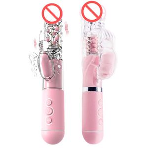 Tavşan Vibratör Dildo G noktası Çoklu hız Masaj USB Şarj Su geçirmez Vibratör Seks Oyuncakları İçin Kadın J1703