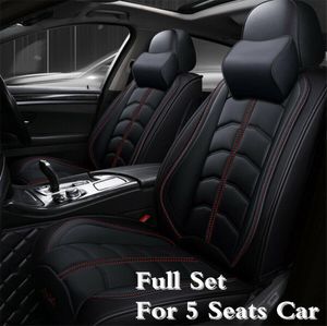 Luxury Pu Leather Car Seat Cover Cushion Full Set for Interior Accessories294m