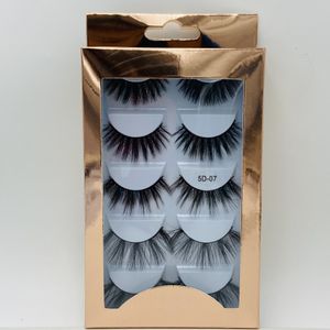 Handmade grossas mink cílios postiços definir 5 pares macia falso longa naturais cílios maquiagem dos olhos com laser de embalagem 6 modelos disponíveis DHL grátis