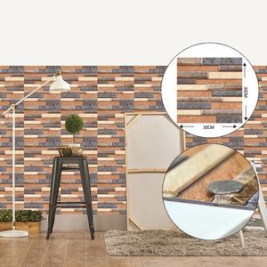 Creative 3D Imitation Stone Brick Wall Stickers Self-adhesive Kids Living Room Bathroom Wallpaper Bedroom TV Wall Background Decor 30x30CM