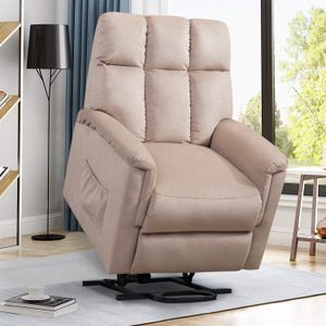 ORIS FUR. Power Lift Chair Soft Fabric Recliner Lounge Living Room Sofa with Remote Control PP038656EAA