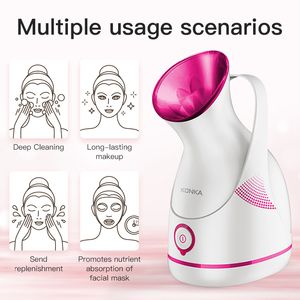 Freeshipping Facial steamer Large-capacity water tank 60ml Gentle and Deep cleaning face steamer Electric spa face steamer Whitening