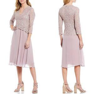 Chic Matka Bride Suknie Koronki Top Długi Rękaw V Neck Sukienka Plus Size Size Suknie wieczorowe