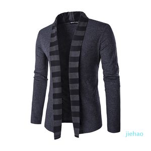 Fashion- 2020 autumn and winter male personality no button cardigan sweater fashion long-sleeve sweater