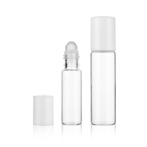 5ml 10ml glass rollerball empty bottle with plastic cap plastic rollerball for essential oil eye cream and perfume dispensing