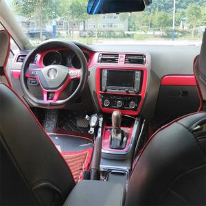 İçin Volkswagen Jetta 2015-2018 Kendinden yapışkanlı Araba Etiketler 3D 5D Karbon Elyaf Vinil Araç çıkartmaları ve Çıkartmaları Araç Şekillendirici Aksesuarları