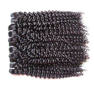 Feixes de cabelo humano virgem encaracolado brasileiro não processado 4 pçs 400 g lote cabelo virgem alinhado com cutícula cortado de um doador cor natural