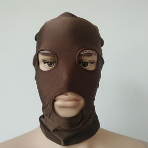 إكسسوارات الأزياء Lycra Spandex Zentai Comple Party Halloween Cosplay Mask Hood Open Open Eyes and Mouth Hole