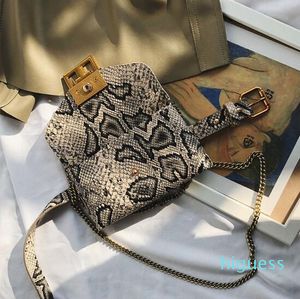 Designer- Waist Bag Women Chain Bags Classic Shoulder Bags Retro Portable Serpentine Crosscody Bags