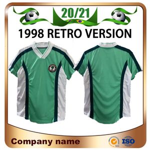 1998 Edição retro #10o Kocha Soccer Jersey Home #4 Kanu #6 West #9 Yekini Shirts #15 Oliseh Uniformes de futebol de mangas curtas
