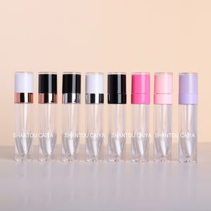 6ml 8ml Tubos recarregáveis ​​Tubos de batom de plástico Tubos de batalha labial Diy DIY Clear Clear Lipgloss Gloss Tubos com Wands