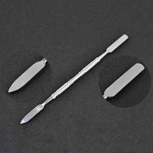 1Pc Stainless Steel makeup toner Spatula mixing stick For Blending different cream Nail Polish Durable Dual heads Bar