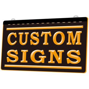 best selling LS0002 Custom Your Signs 3D Engraving LED Light Sign Wholesale Retail