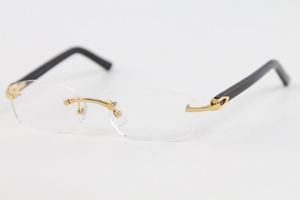 beliebte randlose C-Dekoration 18K-Goldrahmen-Brille Hochwertige Brillen im neuen Stil Sonnenbrillenrahmen Brillenzubehör Modeaccessoires