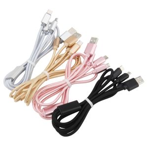1.2m 3 in 1 Mobile Phone Multiple USB Cable For Huawei Samsung Xiaomi Fast Charging Micro USB Type-C Cables Charge Cord