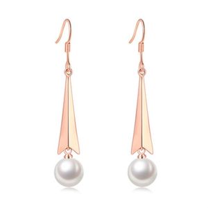 Nachahmung Perlen Ohrringe Für Frauen Ästhetische Nette Rose Gold Farbe Piercing Earing Hochzeit Braut Großhandel Schmuck